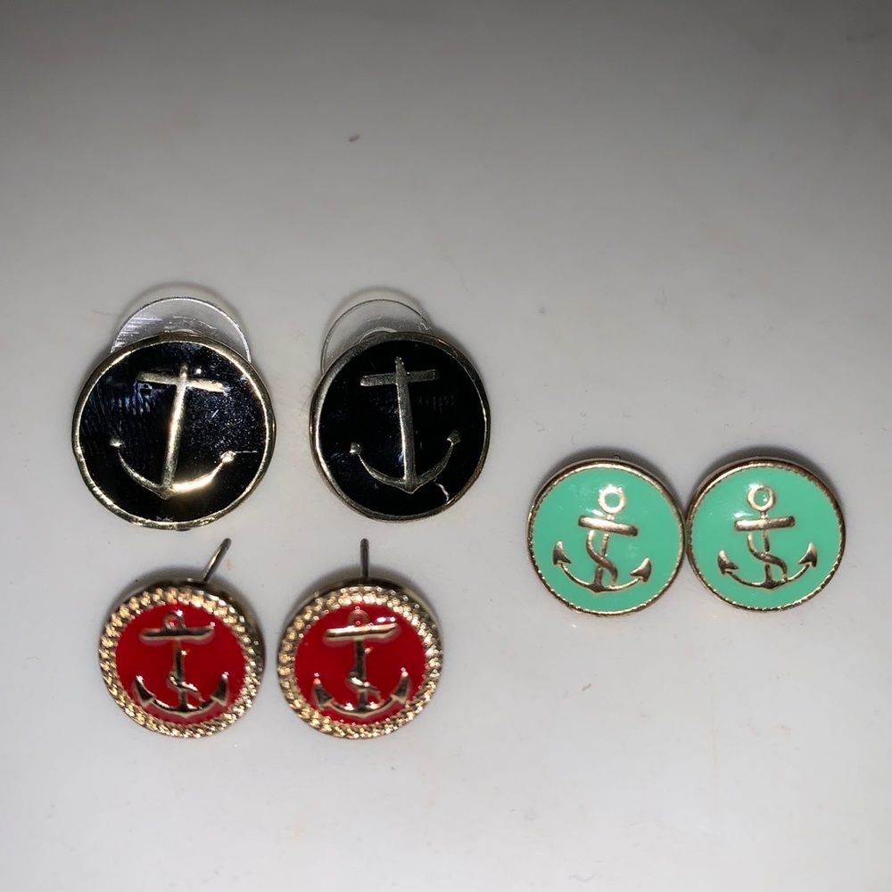 Anchor Earrings Set of 3!